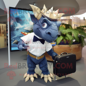 Navy Triceratops mascotte...