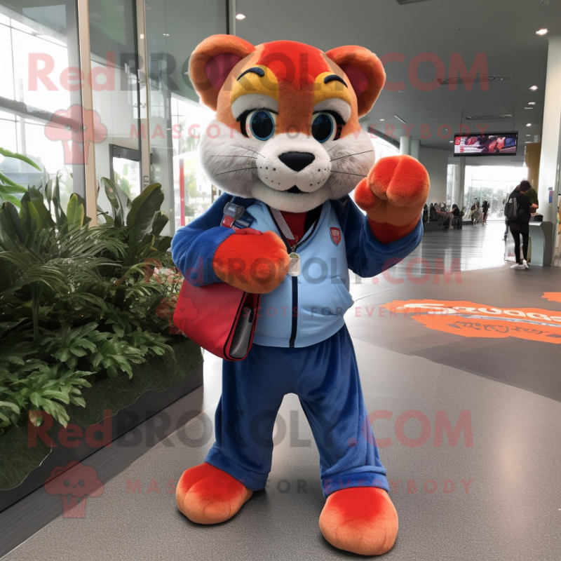 nan Puma mascot costume character dressed with a Flare Jeans and Wallets nan Puma mascot costume character dressed with a Flare Jeans and Wallets