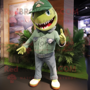 Green Shark mascotte...