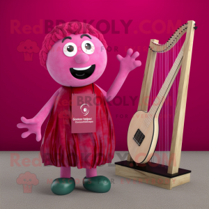 Magenta Celtic Harpe maskot...