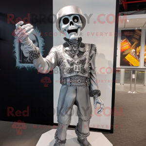 Silver Undead maskot kostym...