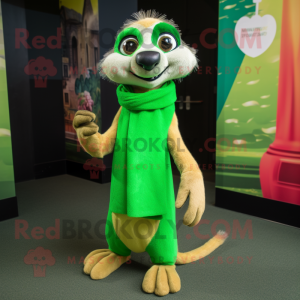 Grøn Meerkat maskot kostume...