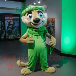 Groene Meerkat mascotte...