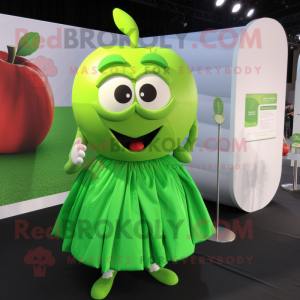 Lime Green Apple mascotte...