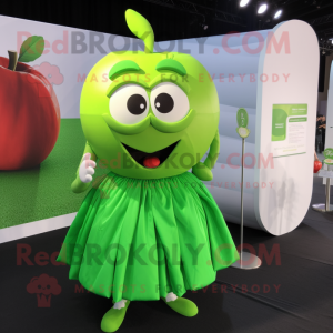 Lime Green Apple maskot...