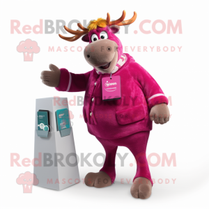 Magenta Rendier mascotte...