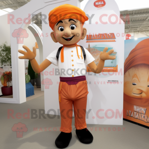 nan Tikka Masala mascot costume character dressed with a Cargo Pants and Ties