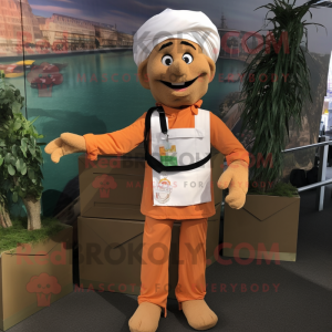 nan Tikka Masala mascot costume character dressed with a Cargo Pants and Ties