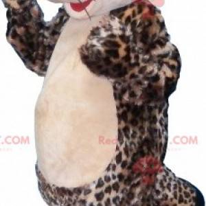 Mascote felino leopardo com olhos protuberantes - Redbrokoly.com