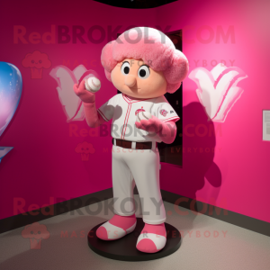 Pink Cupid maskot kostume...