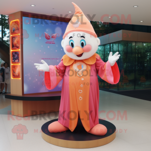Peach Magician maskot drakt...