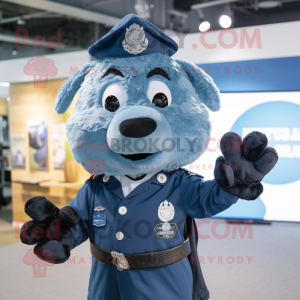 Cyan Navy Seal mascotte...