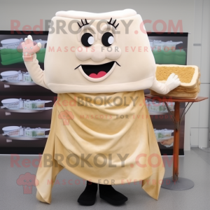 Beige lasagne mascotte...