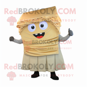 Beige Lasagne maskot...