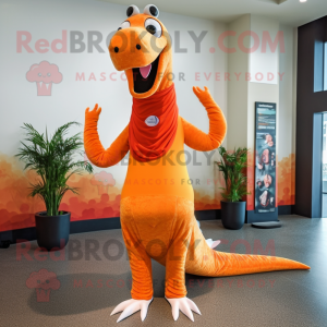 Orange Diplodocus maskot...