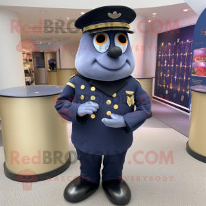 Marinblå doftljus maskot...