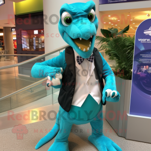 Teal Velociraptor mascotte...