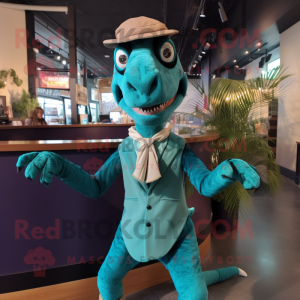 Teal Velociraptor mascotte...