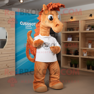 Rust Sea Horse maskot drakt...