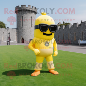 Geel Iers kasteel mascotte...