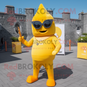 Geel Iers kasteel mascotte...