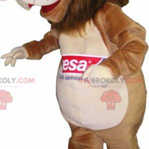 Brun och beige lejonmaskot - Redbrokoly.com