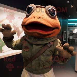 Rust Frog mascotte kostuum...