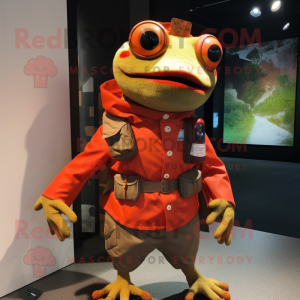 Rust Frog maskot kostume...