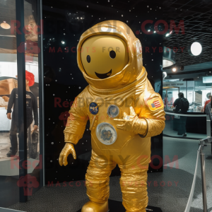 Gouden astronaut mascotte...