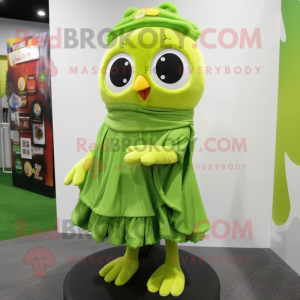 Lime Green Owl maskot...