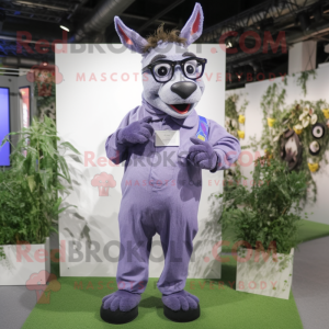 Lavendel åsna maskot kostym...