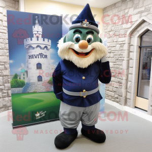 Navy Irish Castle maskot...