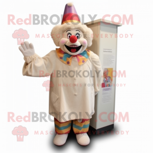 Beige Clown mascotte...