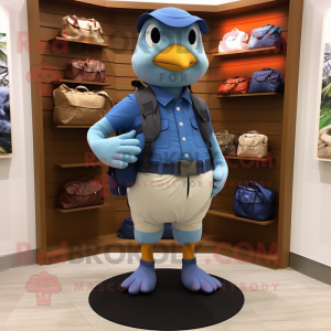 Blue Dove maskot kostume...