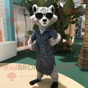 Grå Civet maskot kostume...