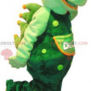 Giant and very realistic green crocodile mascot - Redbrokoly.com