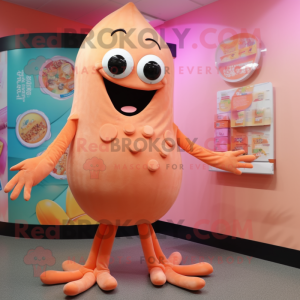 Peach Squid maskot kostume...
