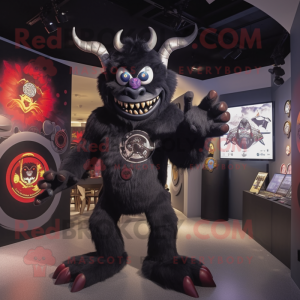 Black Demon maskot kostym...