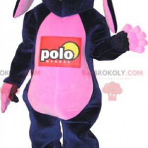 Divertente mascotte asino nero e rosa - Redbrokoly.com