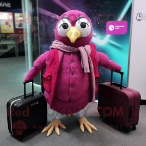 Magenta kwartel mascotte...