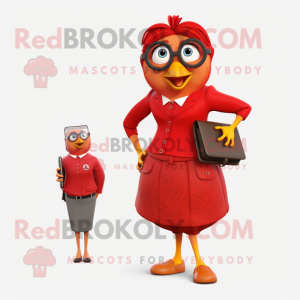 Red Canary maskot drakt...