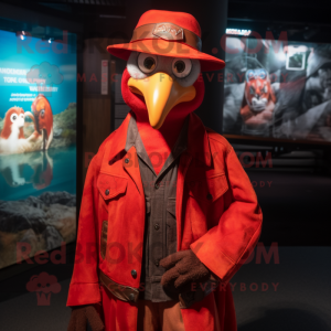 Red Albatross maskot drakt...