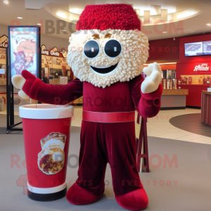 Maroon Pop Corn maskot...