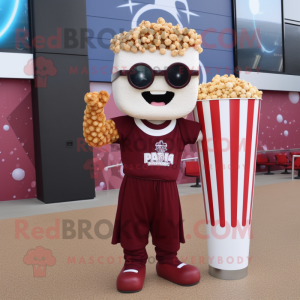 Maroon Pop Corn maskot...