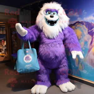 Lilla Yeti maskot kostume...