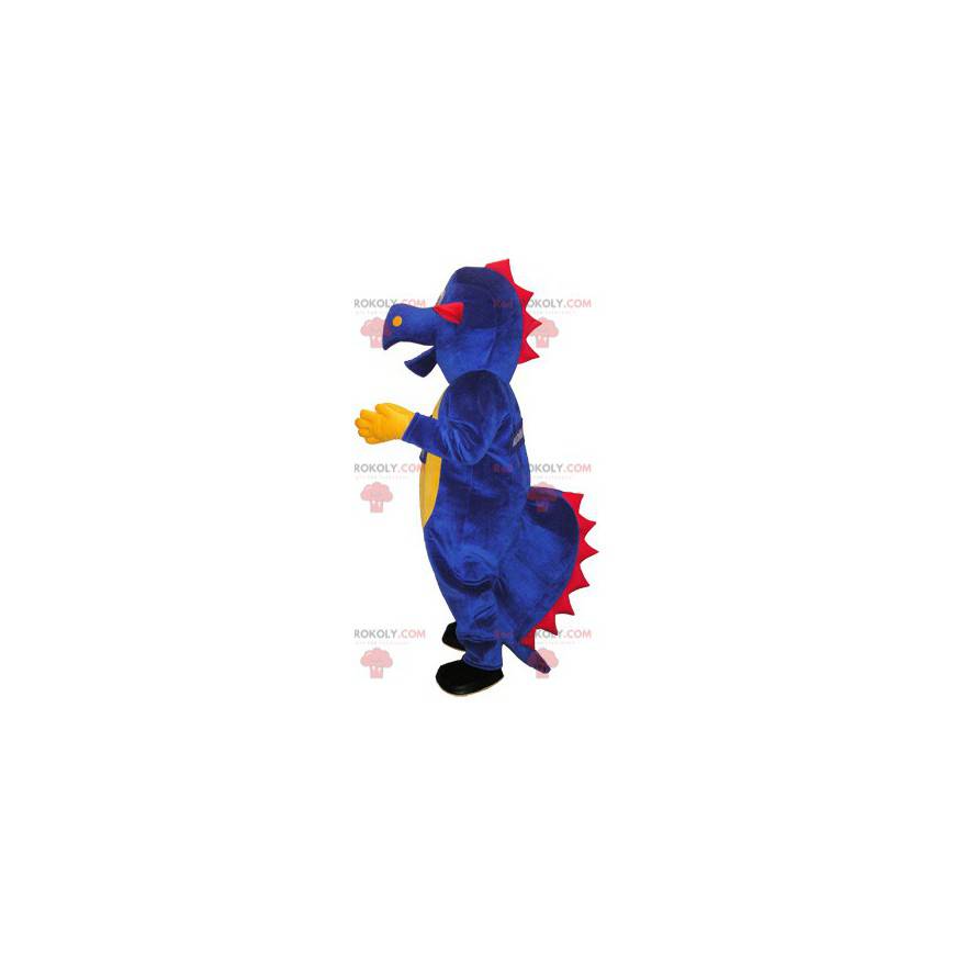 Paarse dinosaurus mascotte. Gigantische dinosaurus -