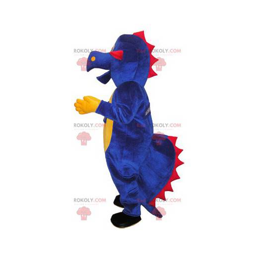 Paarse dinosaurus mascotte. Gigantische dinosaurus -