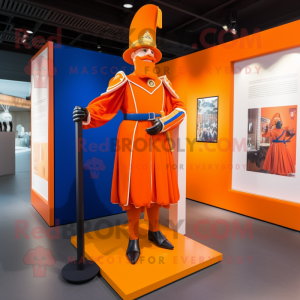 Oranje mascotte kostuum van...