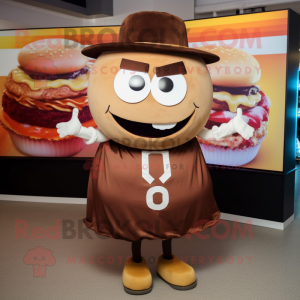 Brun Burgers maskot drakt...