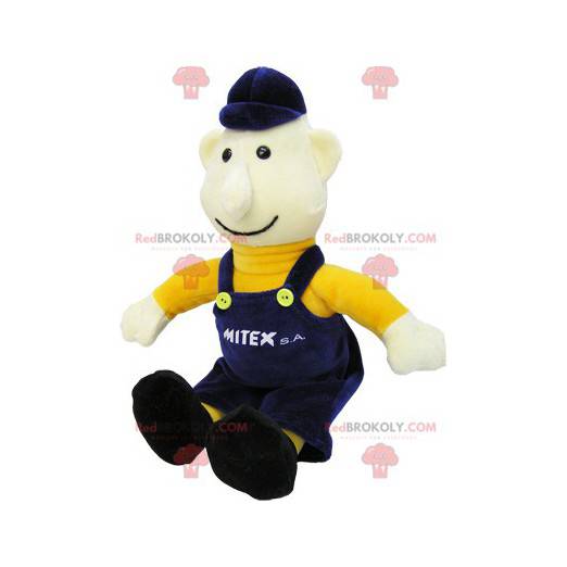 Plush doll boy in overalls - Redbrokoly.com